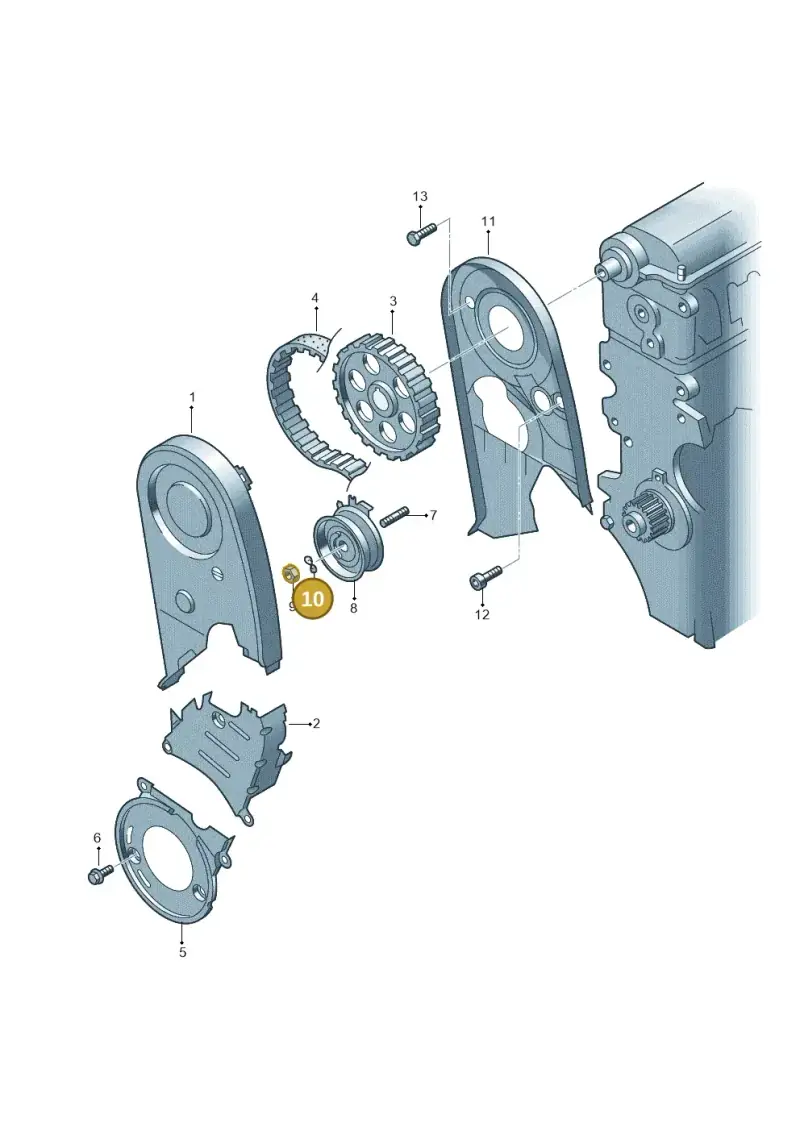 N90107604 — Audi A3/S3/quattro (2005-2007) diagram 195109570, position 10