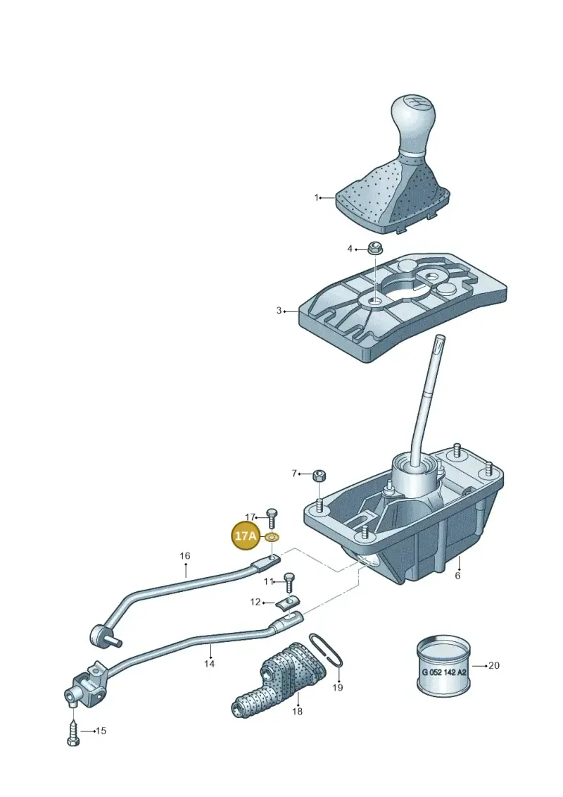 N90107604 — Audi A4/S4 Cabrio./qu. 07> (2006-) diagram 249711300, position 17A