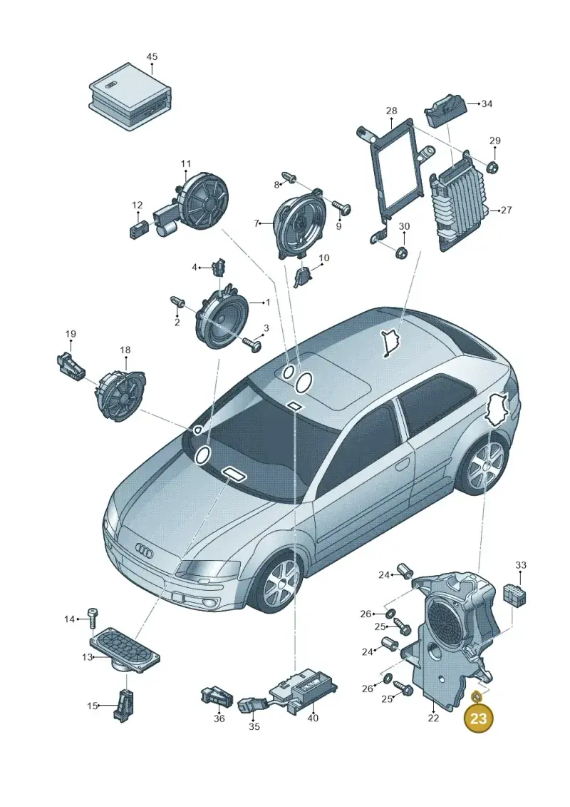 N90132606 — Audi RS3 Sportback (2011-2012) diagram 412035350, position 23