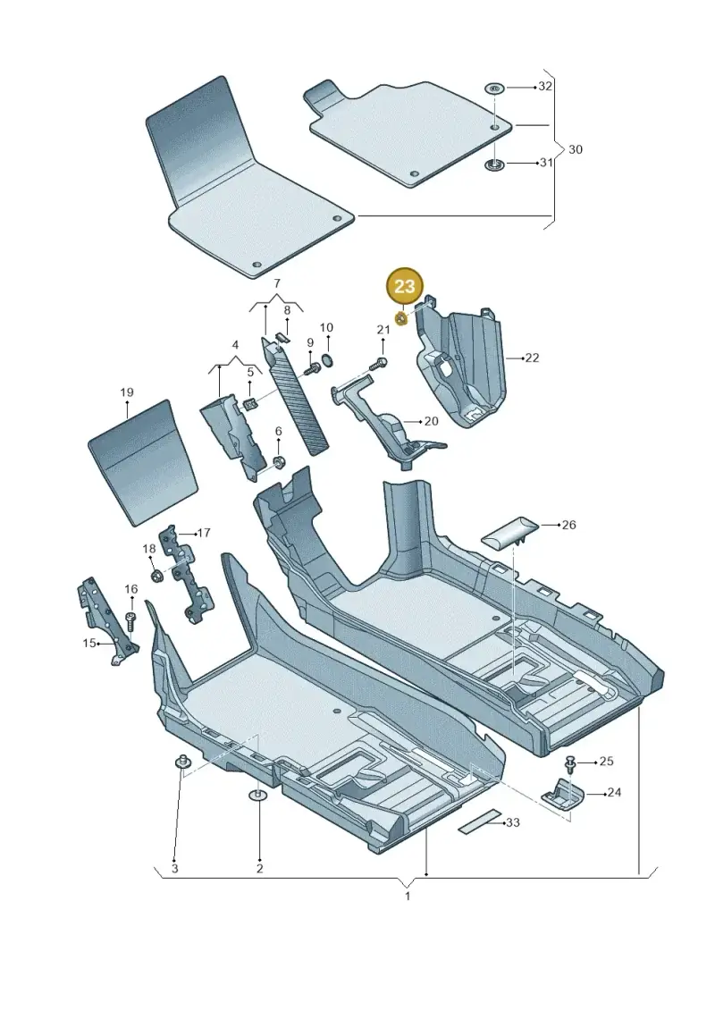 N90132606 — Audi R8 Spyder (2015-2024) diagram 872863050, position 23
