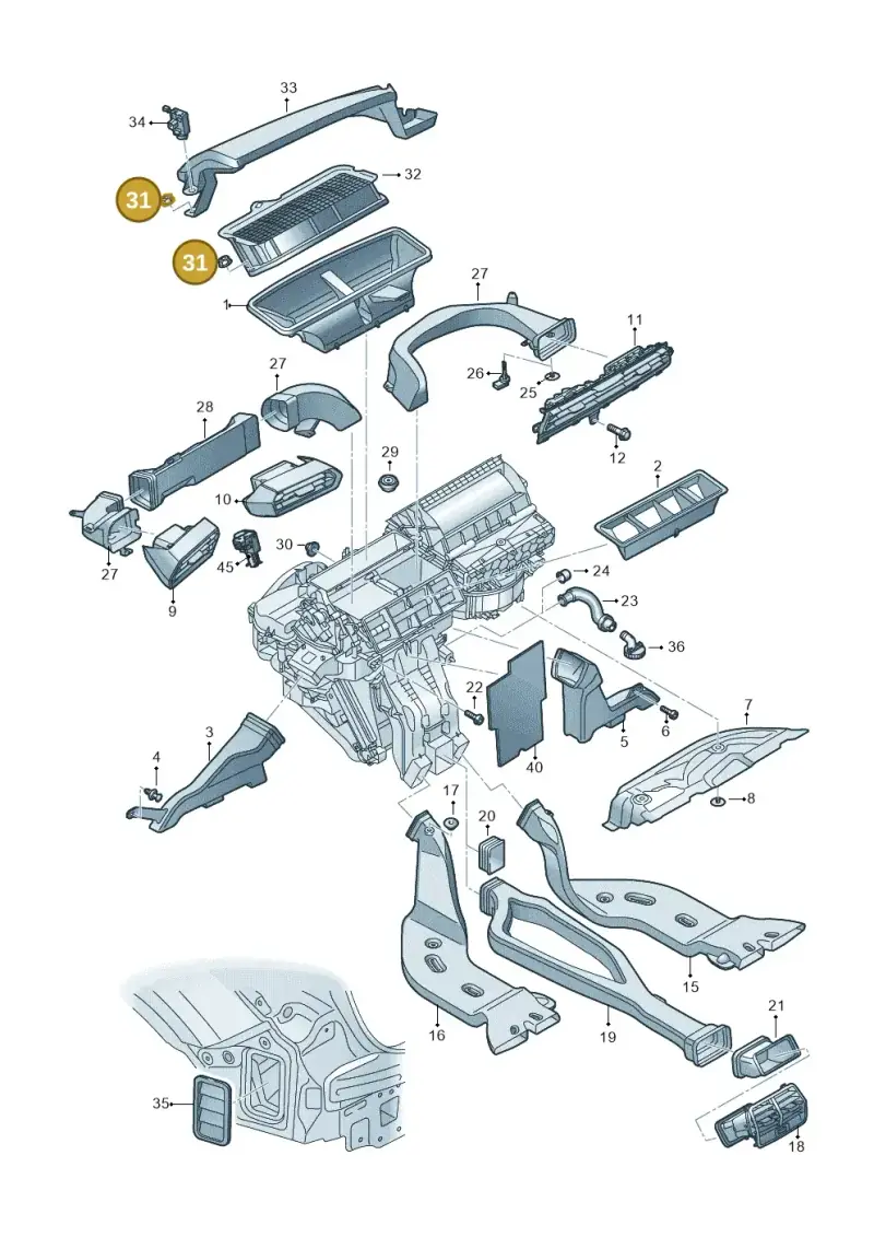 N90132606 — Audi A3 Sportback (2019-2021) diagram 596819100, position 31