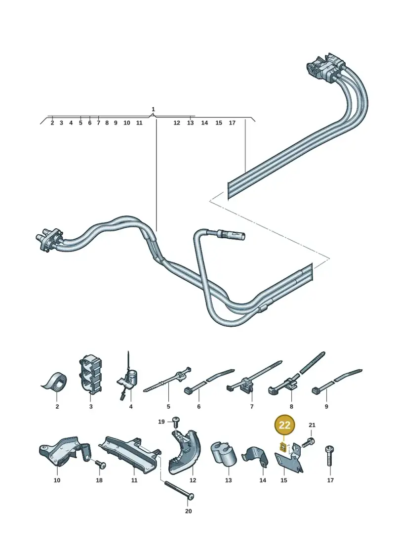 N90168604 — Audi Q6 e-tron (2023-) diagram f5s970150, position 22