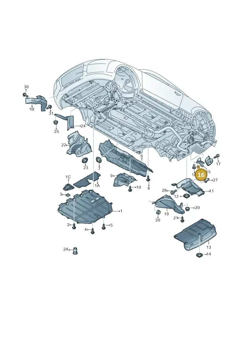 N90183802 — Audi TTS Coupe 2.0 (2010-2014) diagram 609825000, position 16