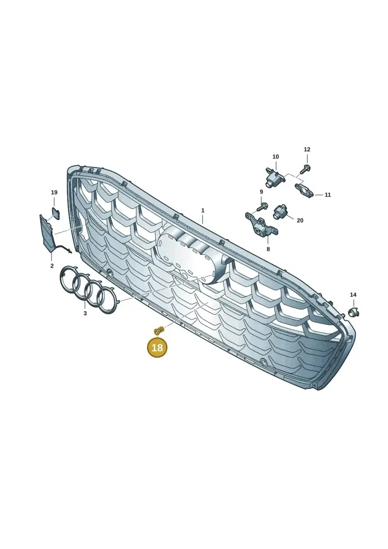 N90218403 — Audi A5 Limo 2.0 (2024-) diagram 8wk853300, position 18