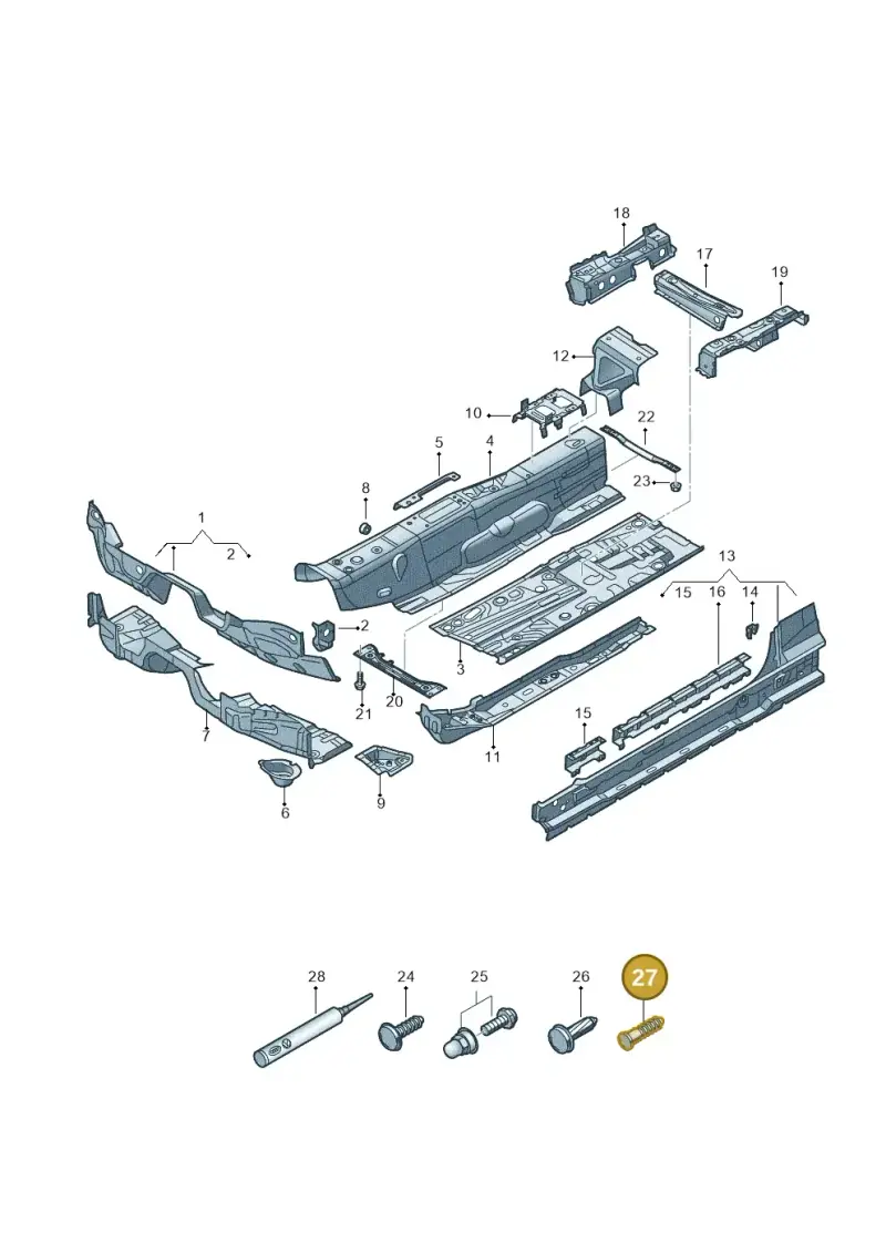 N90231601 — Audi A3 Cabrio (2016-2020) diagram 778803050, position 27