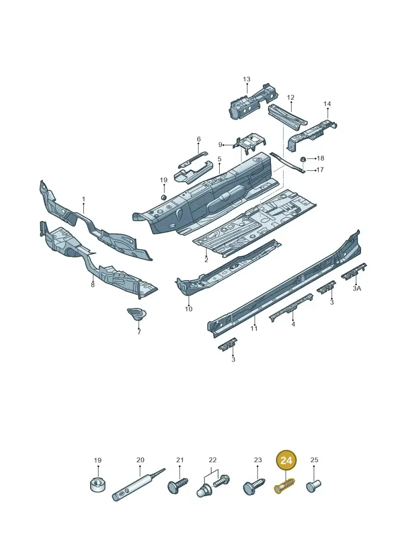 N90231601 — Audi RS3 Limousine (2017-2020) diagram 858803050, position 24