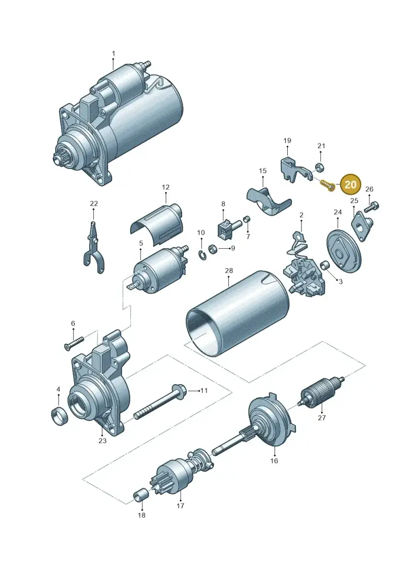 N90242804 — Audi A4/S4 Cabrio./qu. 07> (2006-) diagram 176911000, position 20