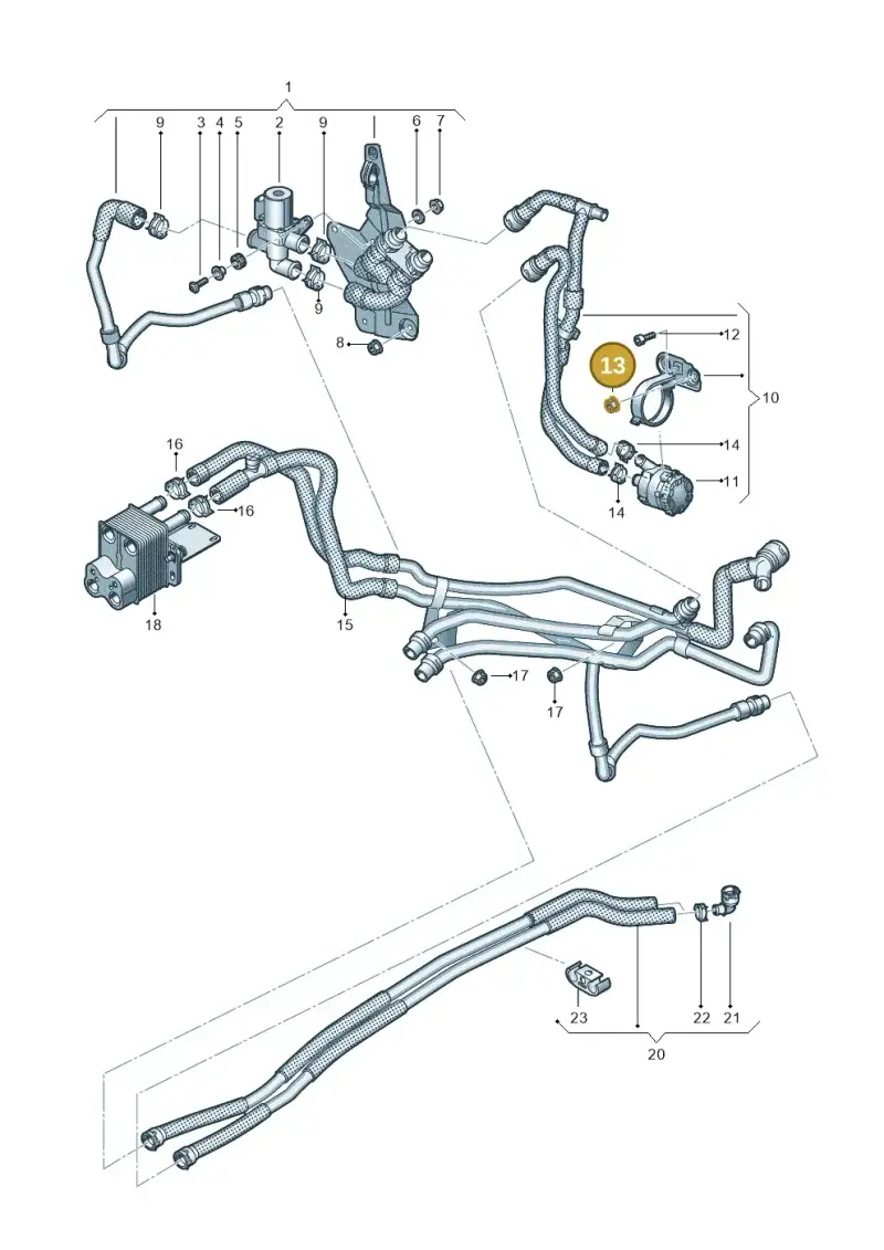 N90244201 — Audi A3 Sportback (2016-2020) diagram 746819970, position 13