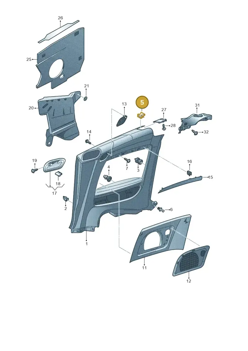 N90251602 — Audi RS5 Cabrio (2012-2015) diagram 670867500, position 5