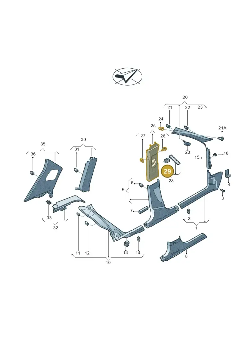 N90251602 — Audi Q3 quattro (2011-2015) diagram 728867650, position 29