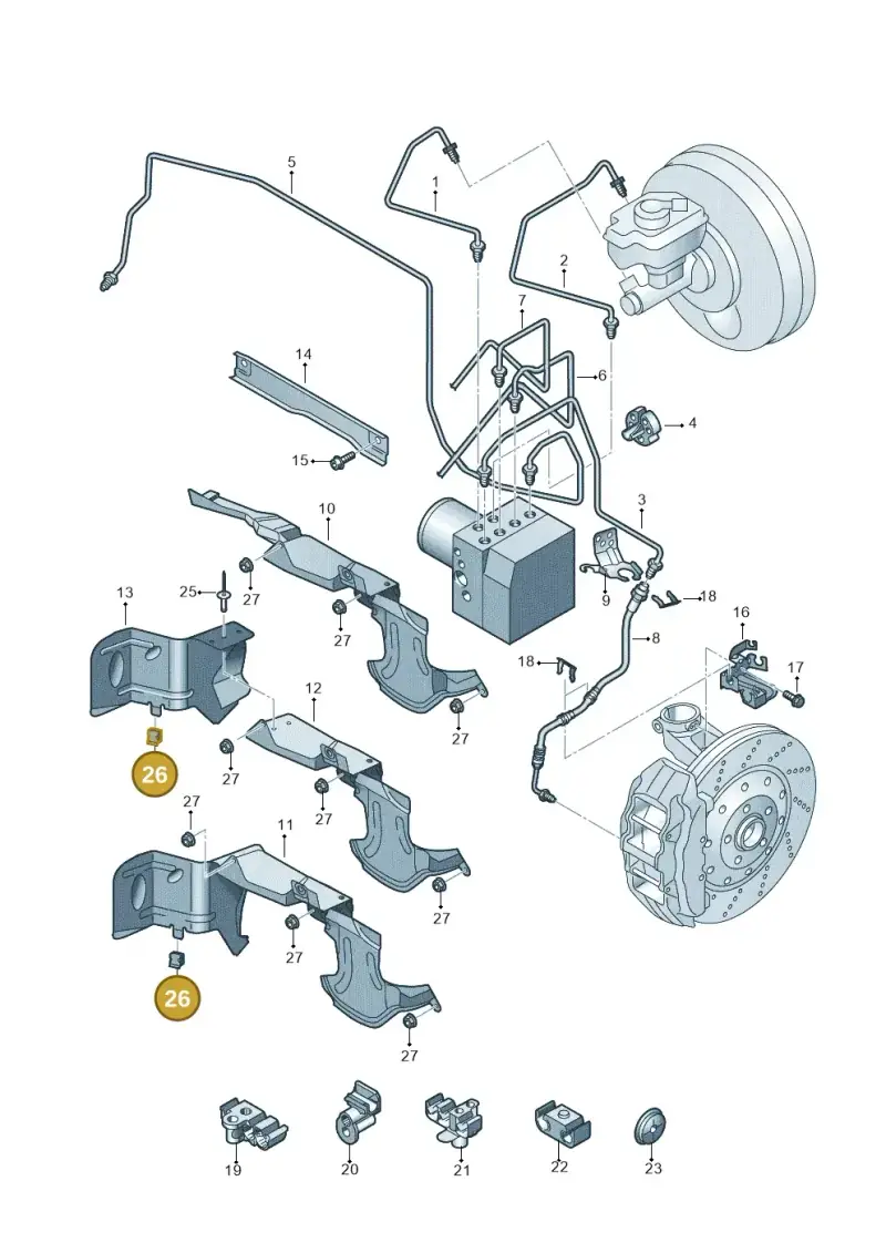 N90251602 — Audi RSQ3 qu. 2.5 (2013-2018) diagram 764611200, position 26