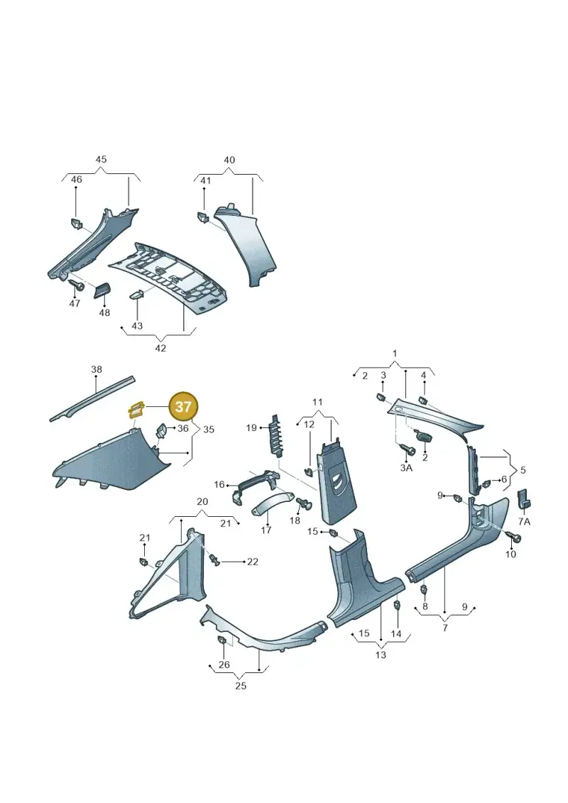 N90251602 — Audi A6 qu. 3.0 tdi (2014-2018) diagram 798867650, position 37