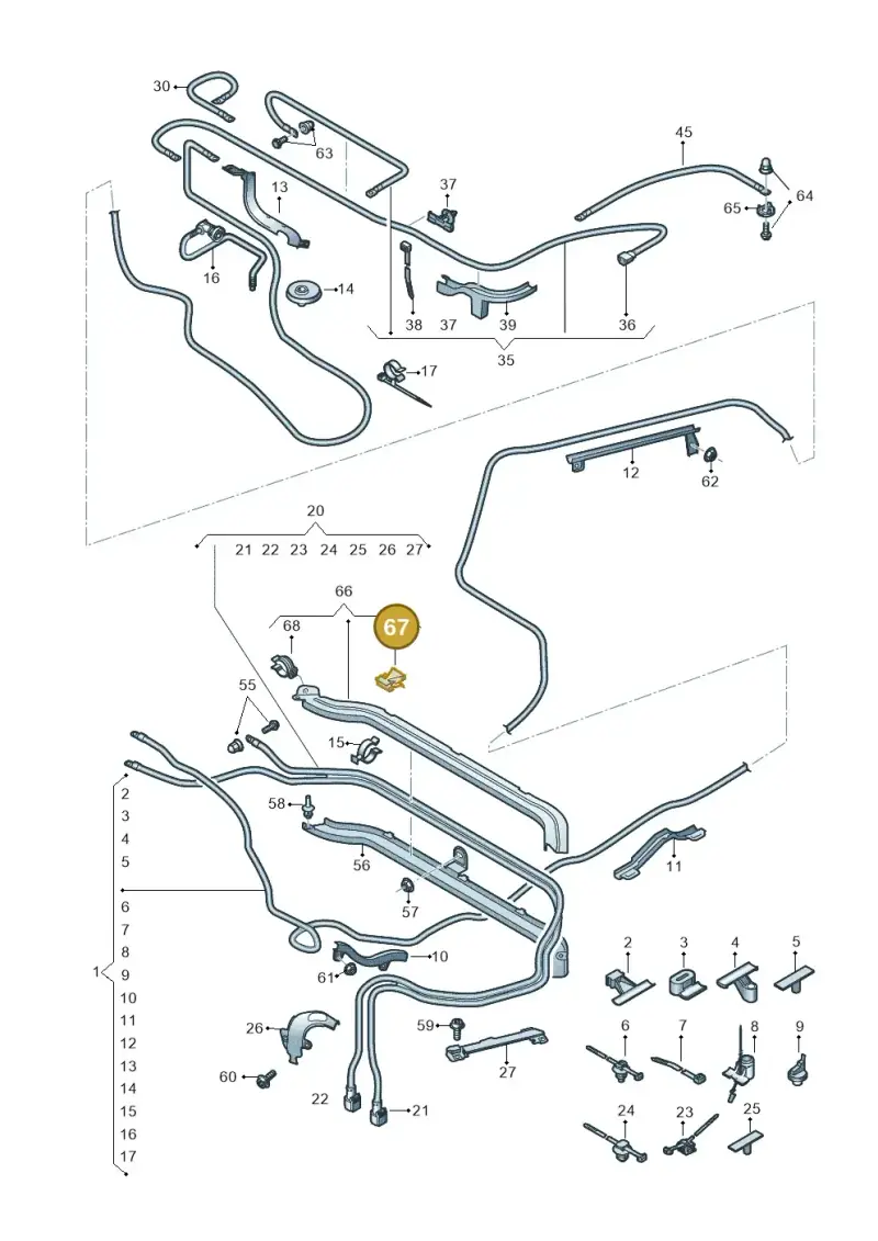 N90251602 — Audi Q5 (2016-2020) diagram 896972050, position 67