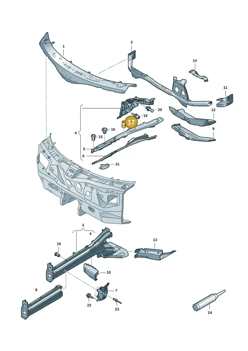 N90263104 — Audi RS e-tron GT (2020-2020) diagram 4j1805101, position 17