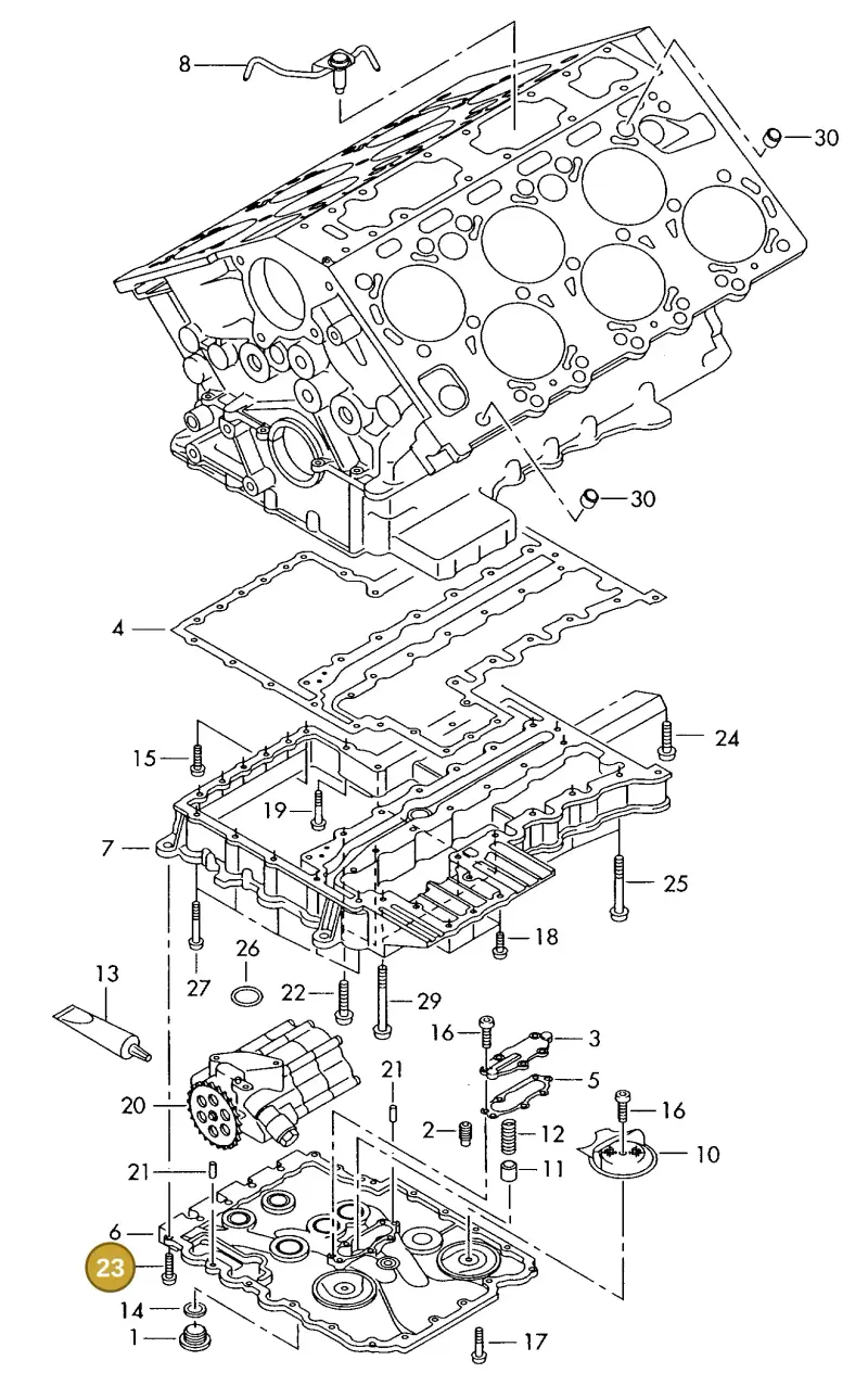 N90271602 — Audi A8 quattro (1999-2002) diagram 255103370, position 23