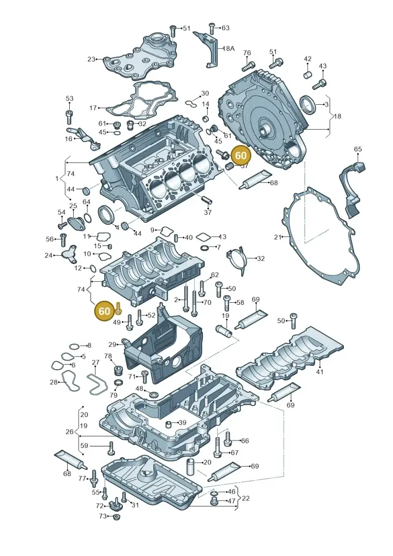 N90271604 — Audi RS4 qu.           07> (2006-) diagram 473103000, position 60
