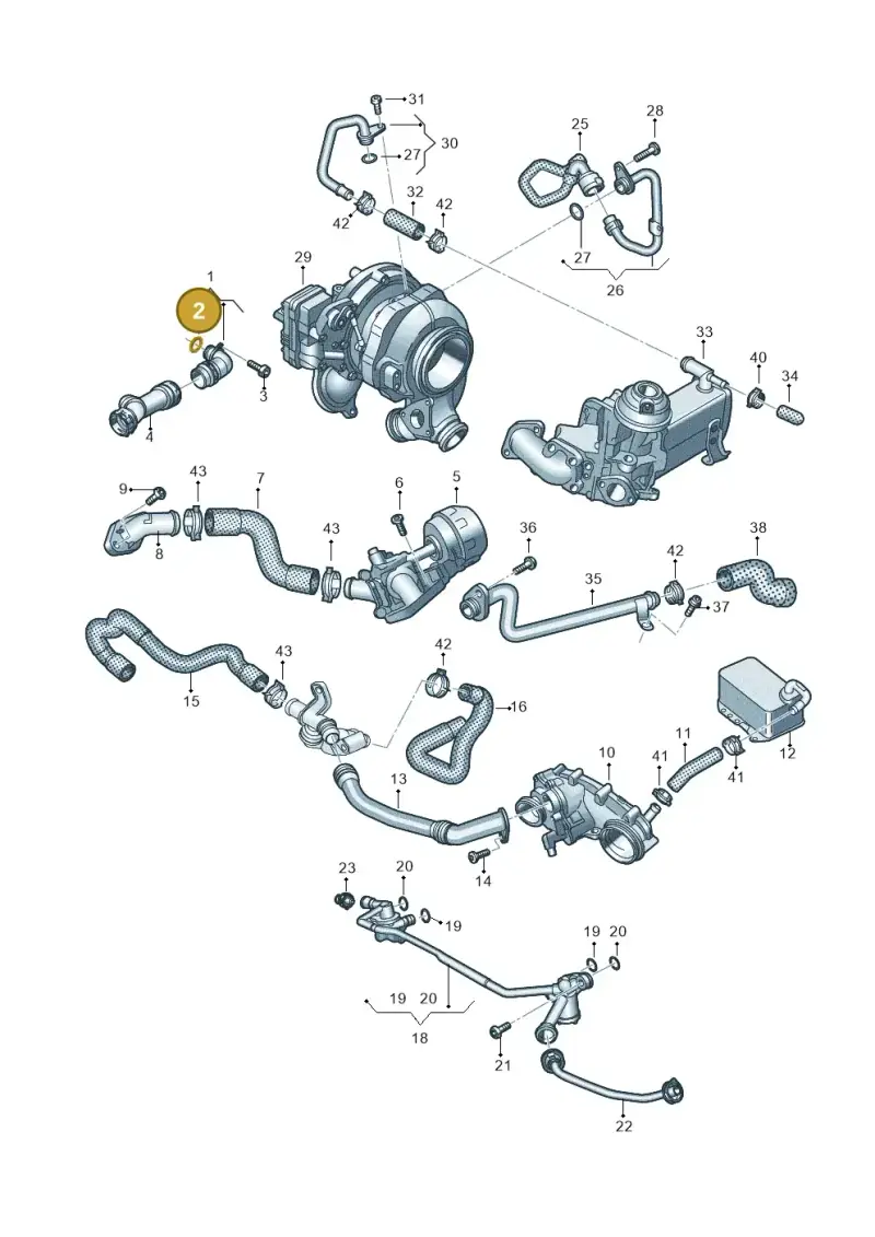 N90275302 — Audi A6 2.0 (2018-) diagram 435121152, position 2