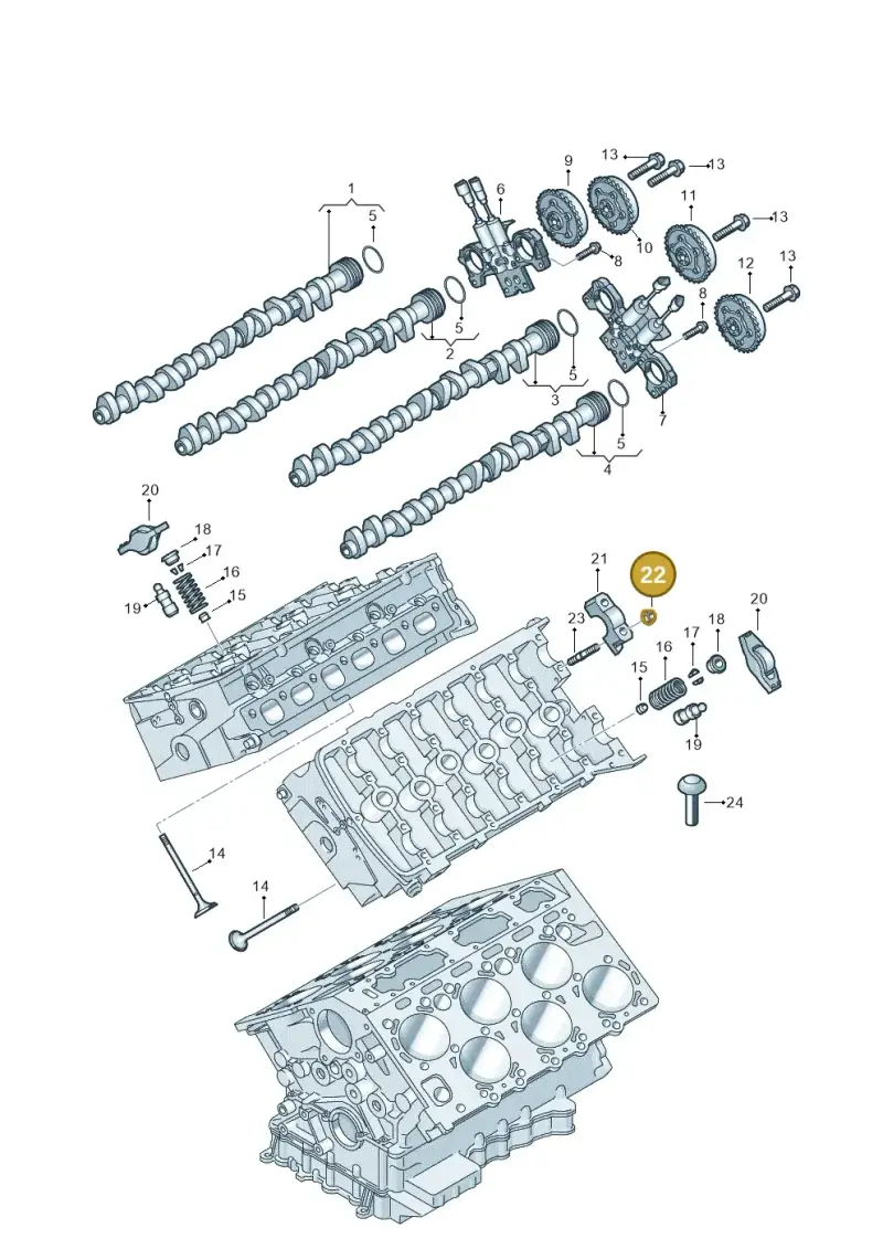 N90279006 — Audi A8L qu. 3.0 TDI (2013-2018) diagram 696109250, position 22
