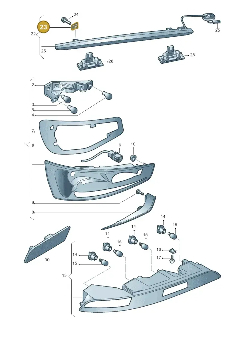 N90282501 — Audi Q3 1.4 (2016-) diagram 728945000, position 23
