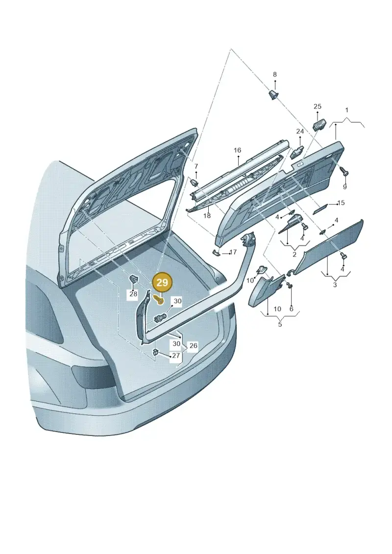 N90288606 — Audi RS4 Av. qu. 4.2 (2012-2015) diagram 448867950, position 29