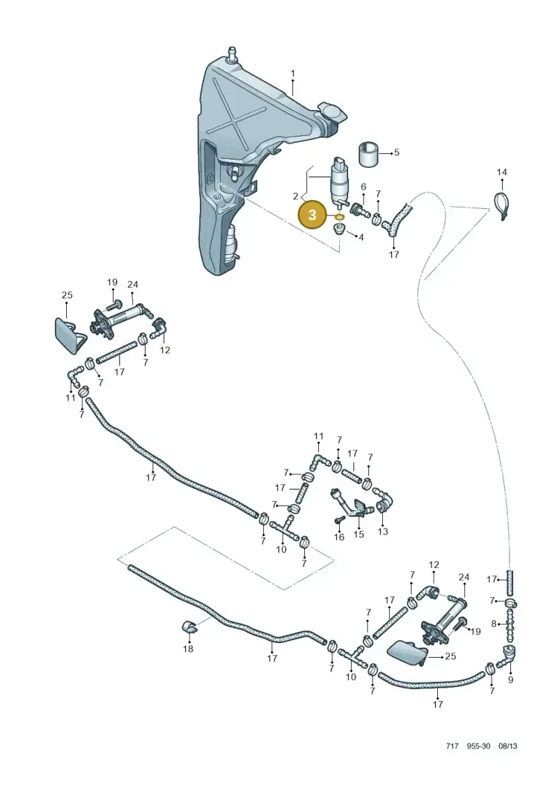 N90303801 — Audi A6 Av. qu. 3.0 (2012-2018) diagram 717955300, position 3