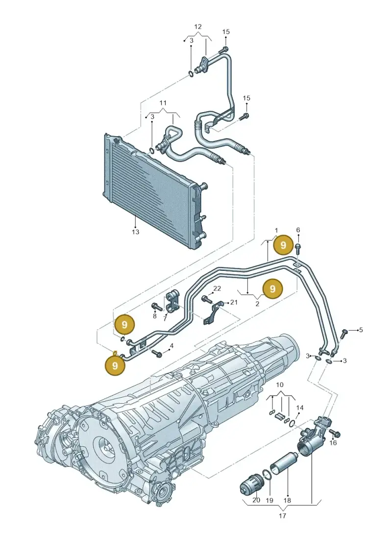 N90303801 — Audi Q5 qu. 2.0 TDI (2012-2017) diagram 724317500, position 9