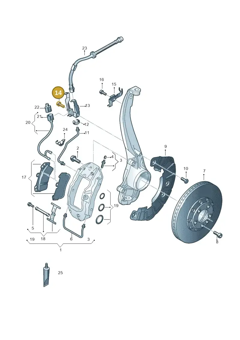 N90308607 — Audi Q7 qu. 3.0 TDI (2009-2015) diagram 493615400, position 14