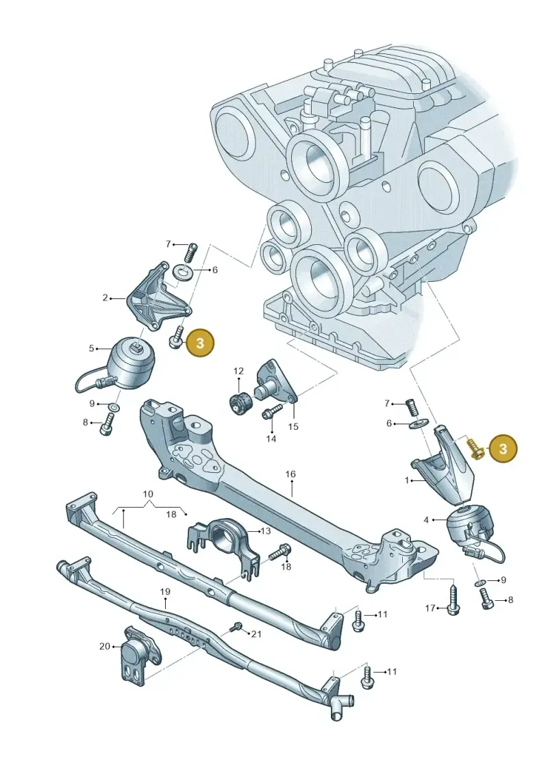 N90320206 — Audi A8/S8/qu. lang    08> (2007-) diagram 291199300, position 3