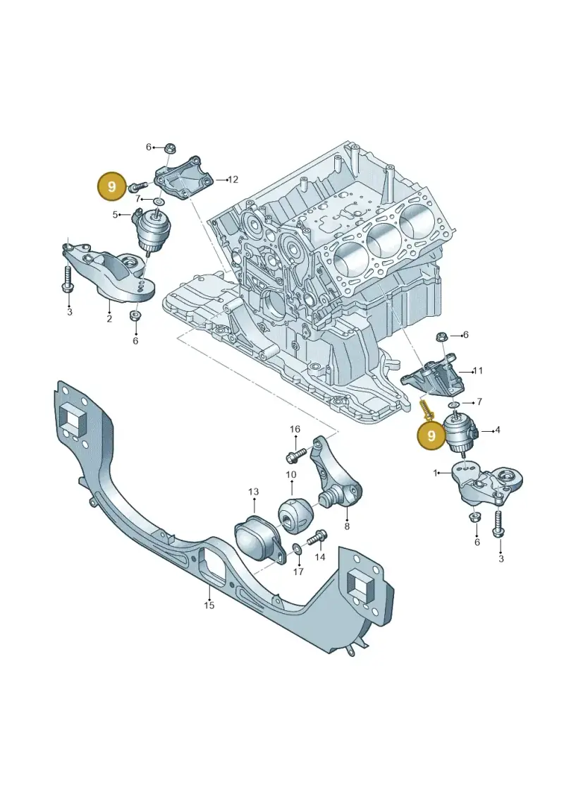 N90320206 — Audi A6 2.7 TDI (2008-2011) diagram 448199100, position 9