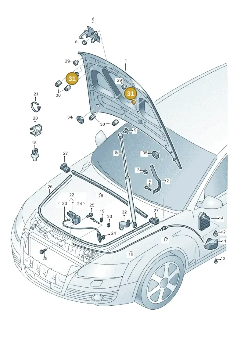 N90325701 — Audi A6 2.7 TDI (2008-2011) diagram 448823000, position 31
