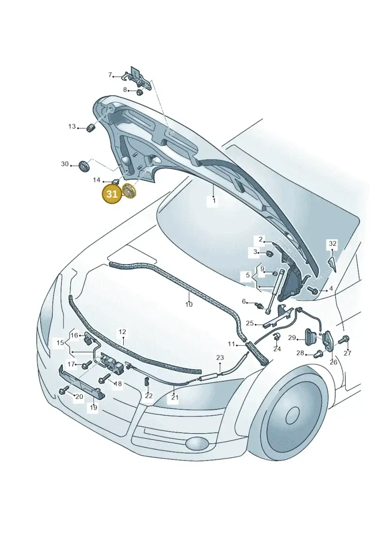 N90325701 — Audi TT Coupe/Roadster 08> (2007-) diagram 609823000, position 31