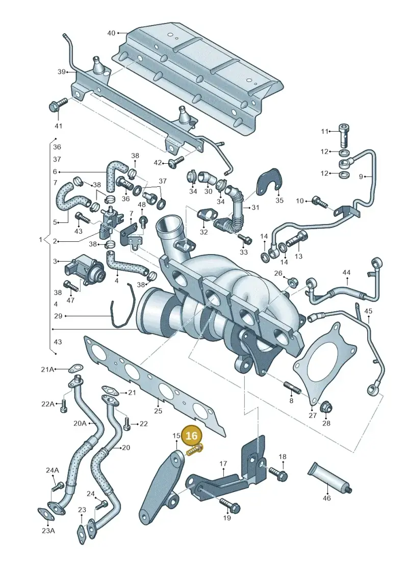 N90331605 — Audi A6 2.7 TDI (2008-2011) diagram 412145650, position 16