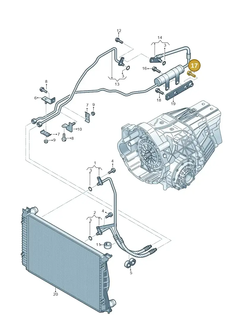 N90331605 — Audi A6 2.7 TDI (2008-2011) diagram 448317540, position 17