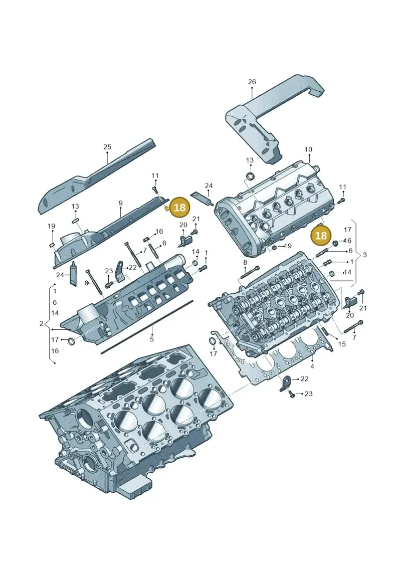 N90332701 — Audi A8L qu. 3.0 TDI (2013-2018) diagram 696103370, position 18