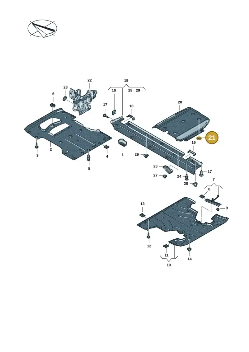 N90335004 — Audi Q6 e-tron (2023-) diagram f5s825000, position 21