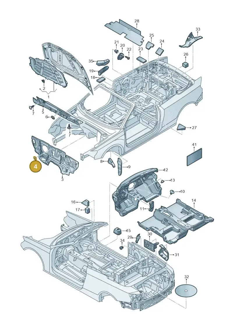 N90335005 — Audi A3 Cabrio (2016-2020) diagram 891863200, position 4