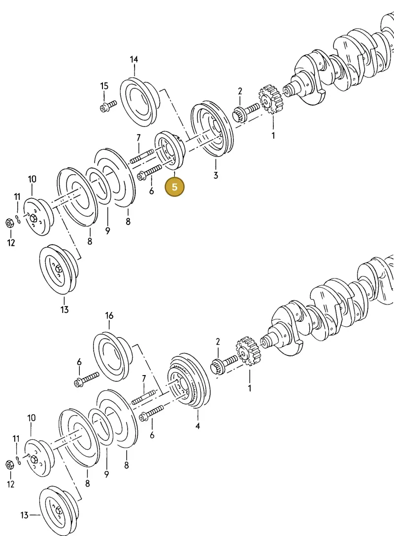 N90339601 — Audi Coupe (1981-1987) diagram 008006200, position 5