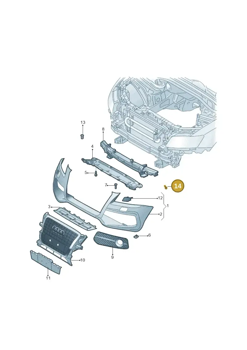 N90347402 — Audi Q5 qu. 2.0 (2009-2018) diagram 687807020, position 14