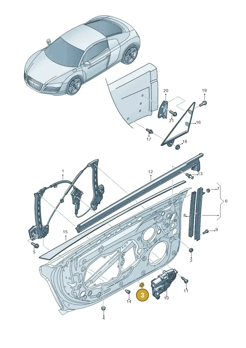N90348411 — Audi R8 qu. 5.2 (2012-2015) diagram 618837600, position 3