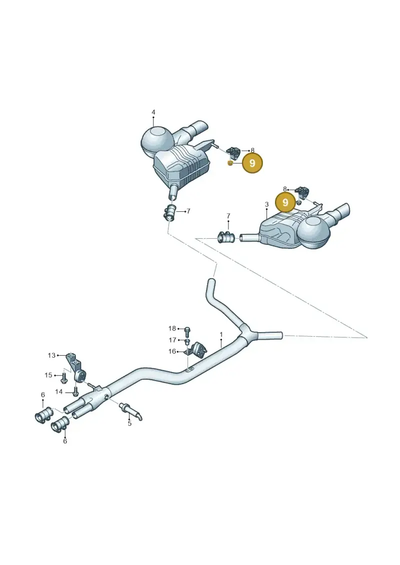 N90348411 — Audi A6 Av. qu. 3.0 (2012-2018) diagram 738253870, position 9