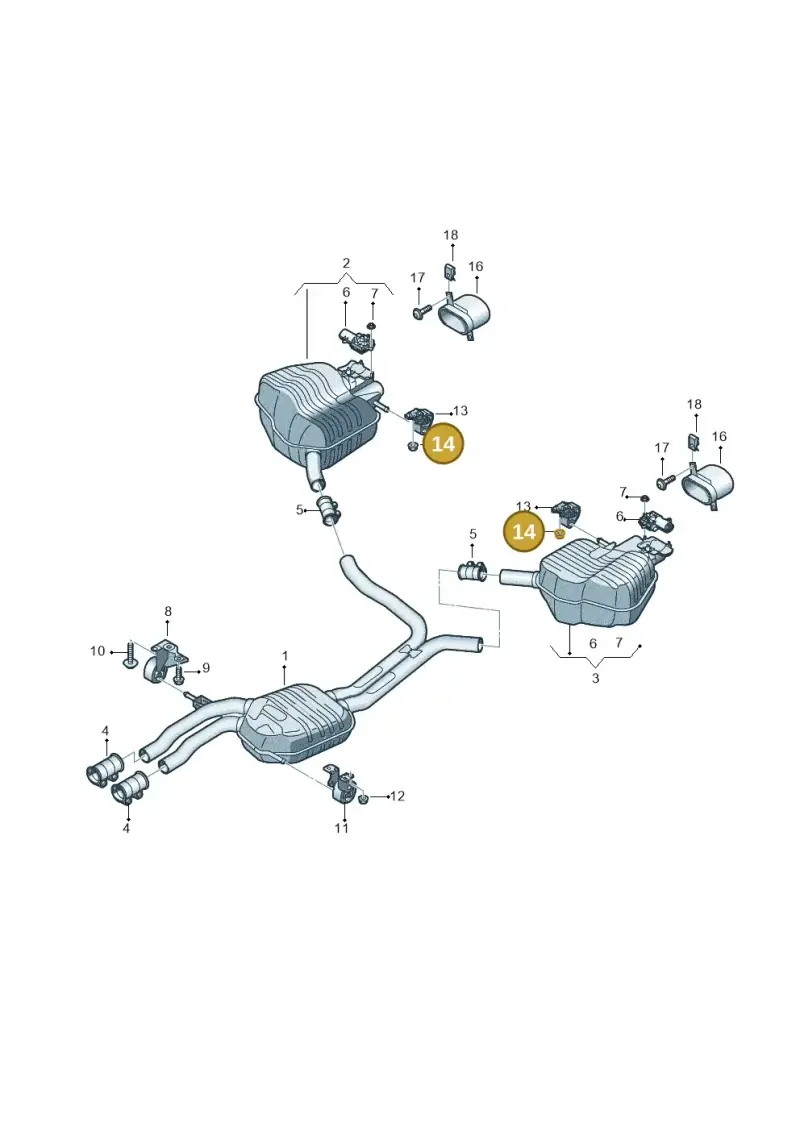 N90348411 — Audi RS6 Avant (2013-2018) diagram 758253950, position 14