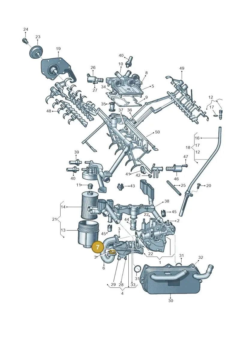 N90354101 — Audi A7 Sportback (2014-2018) diagram 717115100, position 7