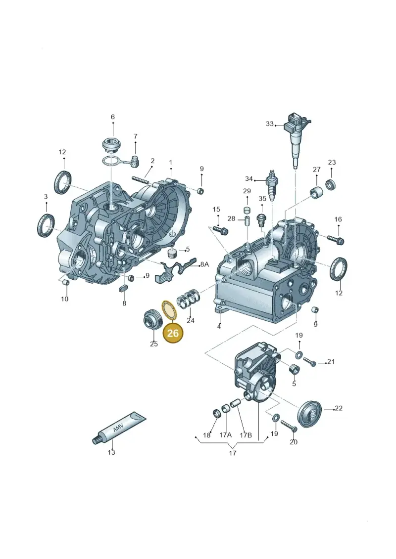 N90354301 — Audi A3/S3/QUATTRO (2000-2003) diagram 201301350, position 26