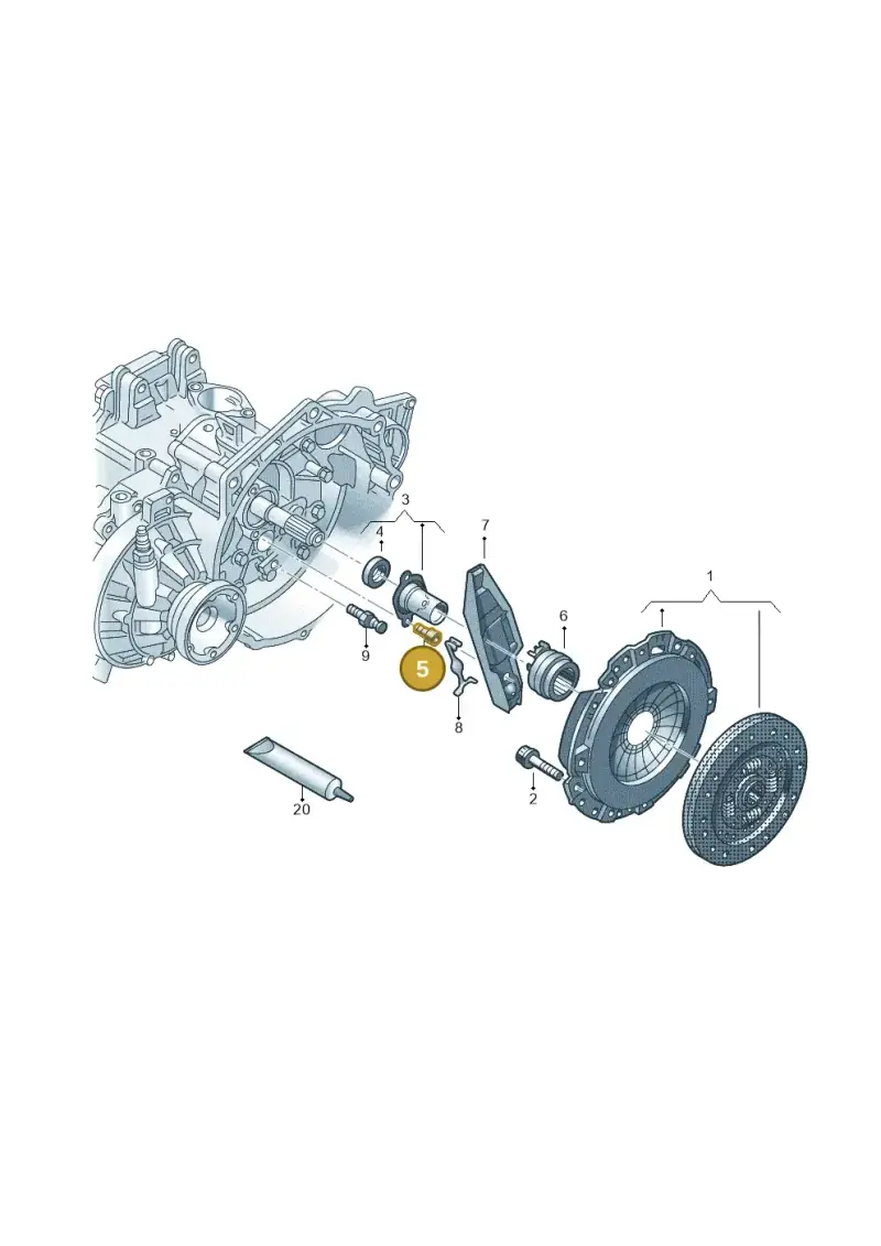 N90355405 — Audi A3 Sportback (2016-2020) diagram 891141210, position 5