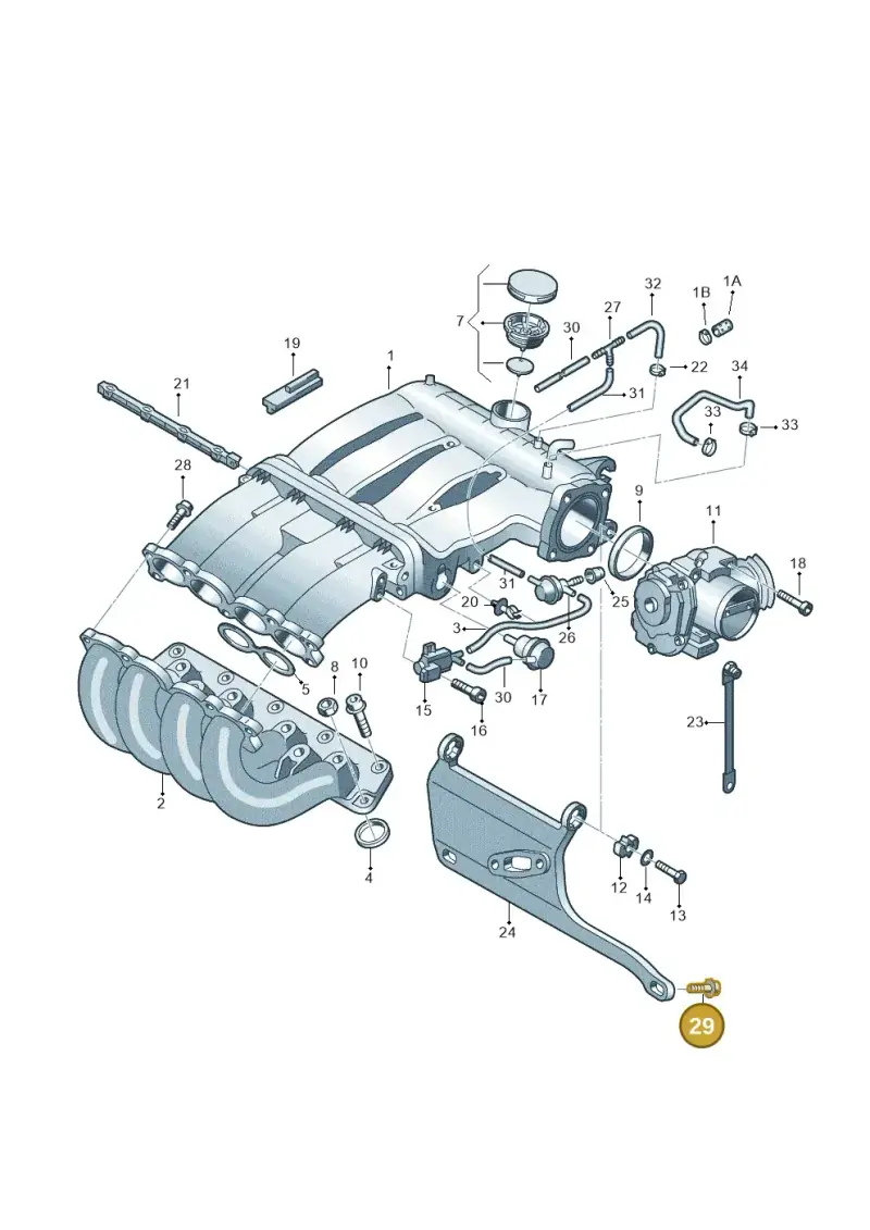 N90355902 — Audi A3/S3/QUATTRO (2000-2003) diagram 194133200, position 29