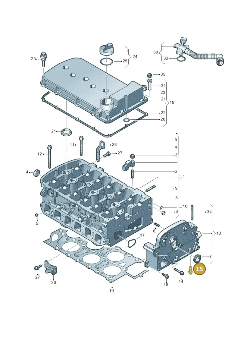 N90355903 — Audi A3 Sportback (2008-2013) diagram 278103600, position 15