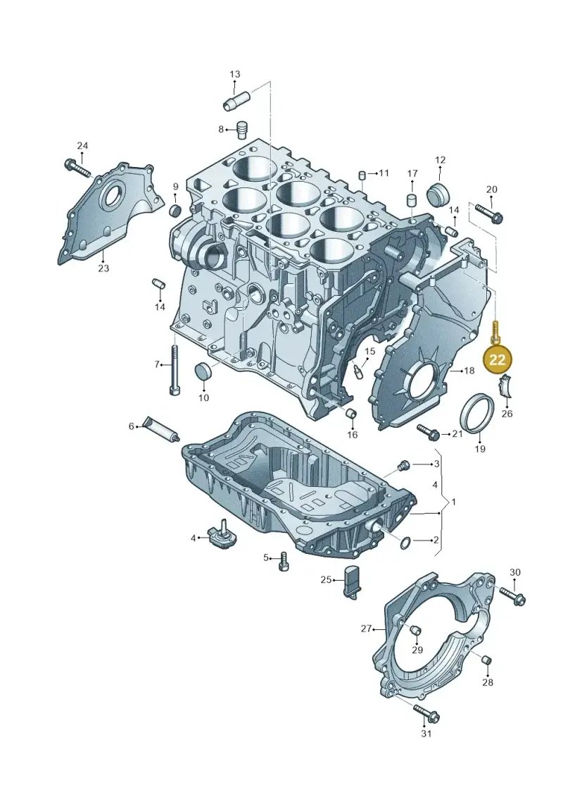 N90355903 — Audi Q7 qu. 3.0 TDI (2009-2015) diagram 460103300, position 22