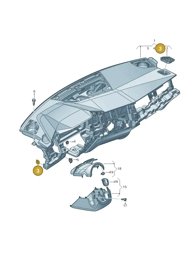 N90356203 — Audi A1 sportback 1.0 (2018-) diagram 592857100, position 3