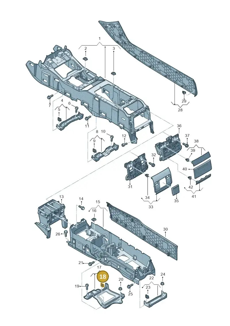 N90356203 — Audi A8L (2017-2022) diagram 838863500, position 18