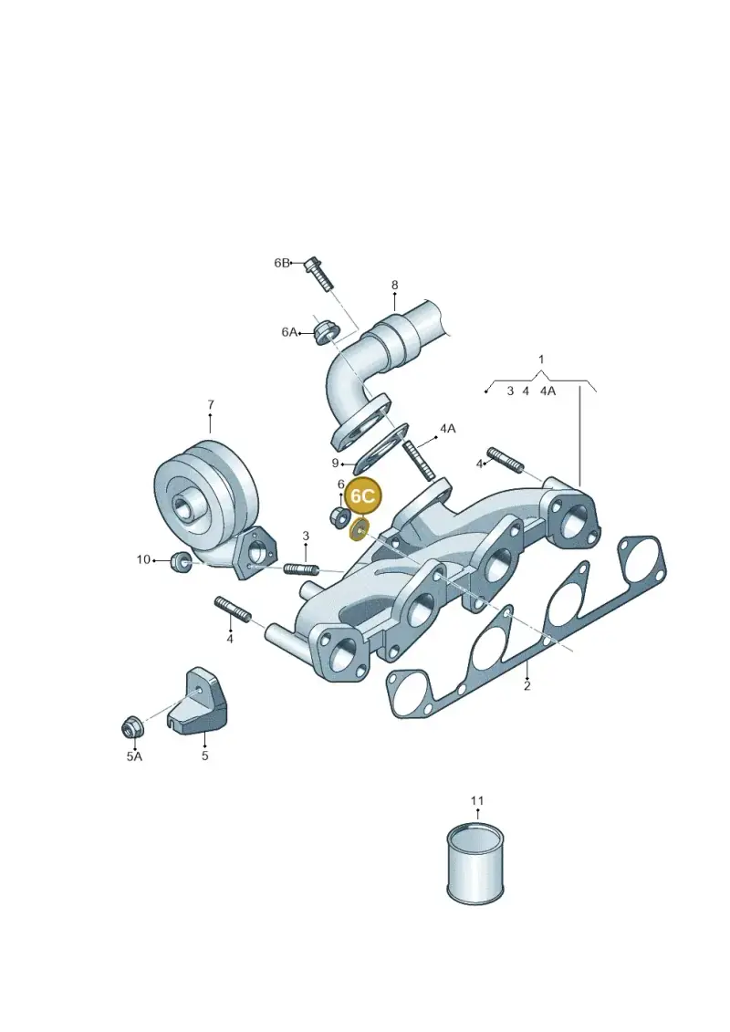 N90357201 — Audi A4/S4 Cabrio./qu. 07> (2006-) diagram 448253050, position 6C